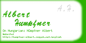 albert humpfner business card